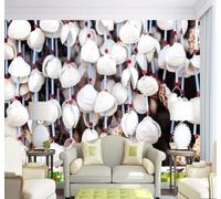 XLMING Minimalist Three Dimensional White Seashell Art 3D Wallpaper Premium Textured Silk Study Dining Living Room Bedroom Sofa TV Wall Easy Install-430cm×300cm