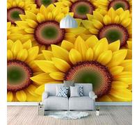 XLMING Minimalist Three Dimensional Yellow Sunflower Individuality 3D Wallpaper Luxury Home Dining Decor Paste Sofa Living Room The Wall for Bedroom Mural-200cm×140cm