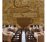 XLMING Minimalist Vintage Coffee Cake Ice Cream 3D Wallpaper Luxury Home Dining Decor Paste Sofa Living Room The Wall for Bedroom Mural-250cm×170cm