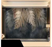 XLMING Minimalist Vintage Hand Drawn Botanical Leaves 3D Wallpaper Silky Texture Home Study Office Grey Dining Room Sofa Bedroom Living Room TV Backdrop-430cm×300cm