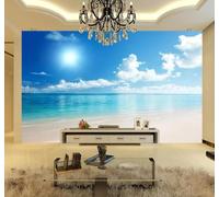 XLMING Nature Seascape Sunshine Beach Ocean 3D Wallpaper Luxury Home Dining Decor Paste Sofa Living Room The Wall for Bedroom Mural-400cm×280cm