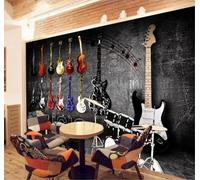 XLMING Nostalgic Rock Music Colourful Musical Instruments Guitar 3D Wallpaper Luxury Home Dining Decor Paste Sofa Living Room The Wall for Bedroom Mural-300cm×210cm