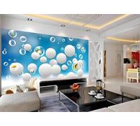 XLMING Only The Beautiful Ocean World Swimming Fish Three Dimensional Orb 3D Wallpaper Luxury Home Dining Decor Paste Sofa Living Room The Wall for Bedroom Mural-200cm×140cm