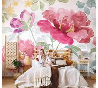 XLMING Pastoral Beautiful Peony Hand Drawn Art 3D Wallpaper Luxury Home Dining Decor Paste Sofa Living Room The Wall for Bedroom Mural-430cm×300cm