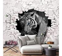 XLMING Photo Wallpaper Silk Wallpaper Modern Wall Decoration 3D Tiger to Wall Wallpaper Design Wallpaper Living Room Bedroom-250cm×170cm