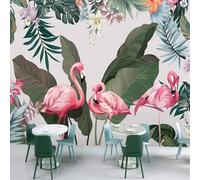 XLMING Plants Colourful Flowers Animals Flamingos 3D Wallpaper Luxury Home Dining Decor Paste Sofa Living Room The Wall for Bedroom Mural-200cm×140cm