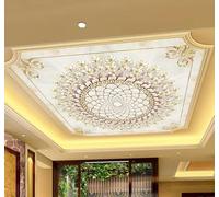 XLMING Relief Luxury Orchids Palace Style 3D Wallpaper Premium Textured Silk Study Dining Living Room Bedroom Sofa TV Wall Easy Install-350cm×256cm