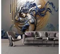 XLMING Relief Sexy Beautiful Woman Creative Art 3D Wallpaper Luxury Home Dining Decor Paste Sofa Living Room The Wall for Bedroom Mural-350cm×256cm