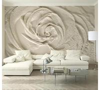 XLMING Relief Three Dimensional Carved Roses Art 3D Wallpaper Luxury Home Dining Decor Paste Sofa Living Room The Wall for Bedroom Mural-250cm×170cm