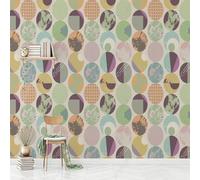 XLMING Retro Abstract Colour Hand Drawn Graffiti Patterns 3D Wallpaper Silky Texture Home Study Office Grey Dining Room Sofa Bedroom Living Room TV Backdrop-150cm×105cm