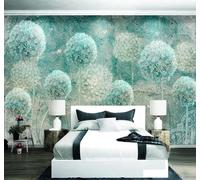 XLMING Retro Abstract Concrete Wall Three Dimensional Dandelion 3D Wallpaper Luxury Silk Study Dining Feature Sofa Grey Bedroom Living Room Tv Decorative Wall-300cm×210cm