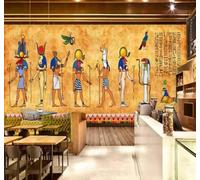 XLMING Retro Abstract Figures Personality Art 3D Wallpaper Premium Textured Silk Study Dining Living Room Bedroom Sofa TV Wall Easy Install-430cm×300cm