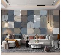 XLMING Retro Abstract Geometric Patterns Art 3D Wallpaper Luxury Home Dining Decor Paste Sofa Living Room The Wall for Bedroom Mural-200cm×140cm