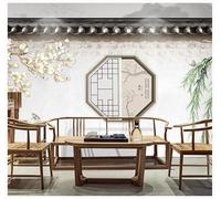 XLMING Retro Architecture Flowers Butterflies Green Leaves 3D Wallpaper Luxury Home Dining Decor Paste Sofa Living Room The Wall for Bedroom Mural-200cm×140cm