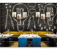 XLMING Retro Brick Wall Hand Painted Black and White Arrow 3D Wallpaper Silky Texture Home Study Office Grey Dining Room Sofa Bedroom Living Room TV Backdrop-430cm×300cm