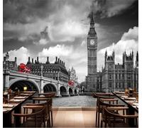 XLMING Retro City Architecture Bridge River Sky 3D Wallpaper Luxury Home Dining Decor Paste Sofa Living Room The Wall for Bedroom Mural-430cm×300cm