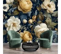 XLMING Retro Creative Botanical Colourful Floral 3D Wallpaper Luxury Home Dining Decor Paste Sofa Living Room The Wall for Bedroom Mural-300cm×210cm