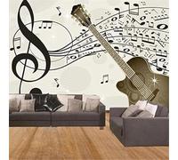 XLMING Retro Creative Guitar Music Art 3D Wallpaper Luxury Home Dining Decor Paste Sofa Living Room The Wall for Bedroom Mural-150cm×105cm