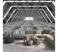 XLMING Retro Grey Architecture Space Extension 3D Wallpaper Silky Texture Home Study Office Grey Dining Room Sofa Bedroom Living Room TV Backdrop-430cm×300cm