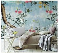 XLMING Retro Hand Drawn Trees Flowers Art 3D Wallpaper Luxury Home Dining Decor Paste Sofa Living Room The Wall for Bedroom Mural-400cm×280cm