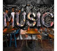 XLMING Retro Music Three Dimensional Gears Industrial Style 3D Wallpaper Premium Textured Silk Study Dining Living Room Bedroom Sofa TV Wall Easy Install-250cm×170cm
