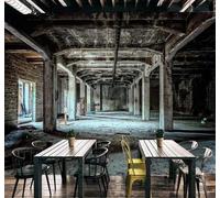 XLMING Retro Nostalgic Industrial Spatial Art 3D Wallpaper Luxury Silk Study Dining Feature Sofa Grey Bedroom Living Room Tv Decorative Wall-150cm×105cm