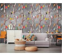 XLMING Retro Three Dimensiona Trees Leaves Birds 3D Wallpaper Luxury Home Dining Decor Paste Sofa Living Room The Wall for Bedroom Mural-300cm×210cm