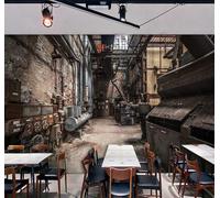 XLMING Retro Three Dimensional Architecture Machinery Industrial Style 3D Wallpaper Silky Texture Home Study Office Grey Dining Room Sofa Bedroom Living Room TV Backdrop-400cm×280cm