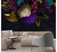 XLMING Retro Three Dimensional Beautiful Colourful Flowers 3D Wallpaper Luxury Home Dining Decor Paste Sofa Living Room The Wall for Bedroom Mural-150cm×105cm