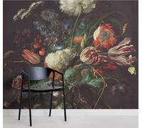 XLMING Retro Three Dimensional Beautiful Colourful Flowers 3D Wallpaper Luxury Home Dining Decor Paste Sofa Living Room The Wall for Bedroom Mural-150cm×105cm