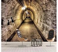 XLMING Retro Three Dimensional Brick Wall Tunnel Spatial Expansion 3D Wallpaper Luxury Home Dining Decor Paste Sofa Living Room The Wall for Bedroom Mural-430cm×300cm
