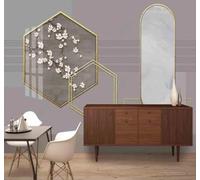 XLMING Retro Three Dimensional Classical Geometric Floral 3D Wallpaper Luxury Home Dining Decor Paste Sofa Living Room The Wall for Bedroom Mural-400cm×280cm