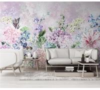 XLMING Retro Three Dimensional Colourful Flowers Art 3D Wallpaper Luxury Home Dining Decor Paste Sofa Living Room The Wall for Bedroom Mural-400cm×280cm
