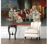 XLMING Retro Three Dimensional Hand Drawn Architecture People 3D Wallpaper Luxury Home Dining Decor Paste Sofa Living Room The Wall for Bedroom Mural-150cm×105cm