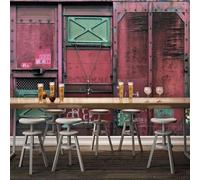 XLMING Retro Three Dimensional Iron Gate Art Individuality 3D Wallpaper Luxury Home Dining Decor Paste Sofa Living Room The Wall for Bedroom Mural-250cm×170cm