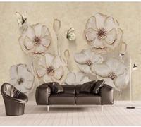XLMING Retro Three Dimensional Minimalist Floral Butterfly 3D Wallpaper Luxury Home Dining Decor Paste Sofa Living Room The Wall for Bedroom Mural-430cm×300cm