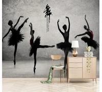 XLMING Retro Three Dimensional Minimalist People Dance 3D Wallpaper Luxury Home Dining Decor Paste Sofa Living Room The Wall for Bedroom Mural-200cm×140cm