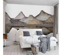 XLMING Retro Three Dimensional Mountains Lakes Reflections 3D Wallpaper Premium Textured Silk Study Dining Living Room Bedroom Sofa TV Wall Easy Install-430cm×300cm