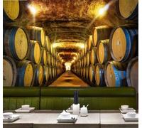 XLMING Retro Three Dimensional Tunnel Spatial Extension Individuality 3D Wallpaper Silky Texture Home Study Office Grey Dining Room Sofa Bedroom Living Room TV Backdrop-250cm×170cm