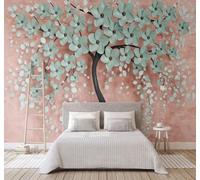 XLMING Romantic Three Dimensional Small Tree Blue Flowers 3D Wallpaper Luxury Home Dining Decor Paste Sofa Living Room The Wall for Bedroom Mural-300cm×210cm