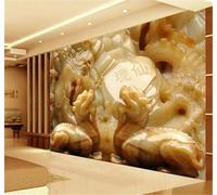 XLMING Sacred Jade Relief Natural Marble Jade Effect 3D Wallpaper Silky Texture Home Study Office Grey Dining Room Sofa Bedroom Living Room TV Backdrop-150cm×105cm