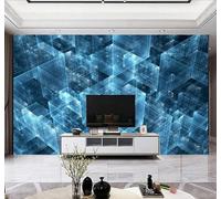 XLMING Science Fiction Style Blue Lines Graphic Art 3D Wallpaper Premium Textured Silk Study Dining Living Room Bedroom Sofa TV Wall Easy Install-400cm×280cm