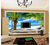 XLMING Sea Beach Mediterranean Seaside Coconut Trees 3D Wallpaper Luxury Home Dining Decor Paste Sofa Living Room The Wall for Bedroom Mural-430cm×300cm