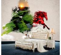 XLMING Simple Abstract Creative Retro Mosaic Carousel 3D Wallpaper Silky Texture Home Study Office Grey Dining Room Sofa Bedroom Living Room TV Backdrop-150cm×105cm