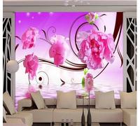 XLMING Simple Dreamy Beautiful Three Dimensional Peony 3D Wallpaper Luxury Home Dining Decor Paste Sofa Living Room The Wall for Bedroom Mural-430cm×300cm