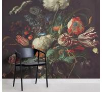 XLMING Simple Three Dimensional Beautiful Dark Flowers 3D Wallpaper Luxury Silk Study Dining Feature Sofa Grey Bedroom Living Room Tv Decorative Wall-430cm×300cm