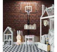 XLMING Simplicity Red Brick Wall Basketball Stand Art 3D Wallpaper Luxury Home Dining Decor Paste Sofa Living Room The Wall for Bedroom Mural-200cm×140cm