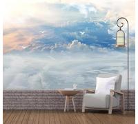 XLMING Sunlight Blue Sky White Clouds Birds in Flight Landscape 3D Wallpaper Luxury Silk Study Dining Feature Sofa Grey Bedroom Living Room Tv Decorative Wall-150cm×105cm