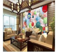 XLMING Three Dimensiona Art Colourful Paper Umbrella 3D Wallpaper Silky Texture Home Study Office Grey Dining Room Sofa Bedroom Living Room TV Backdrop-300cm×210cm