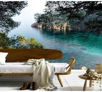 XLMING Three Dimensiona Minimalist Trees Rivers Mountain Peaks 3D Wallpaper Luxury Home Dining Decor Paste Sofa Living Room The Wall for Bedroom Mural-300cm×210cm